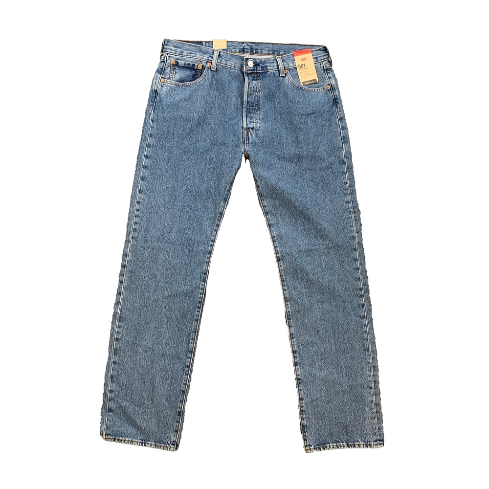 Levis Jeans Mens 36 501xx Original Straight Denim Overlock Stitch Button Fly